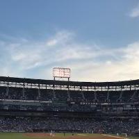 a wide shot of the Chicago White Sox stadium while the game is being played.